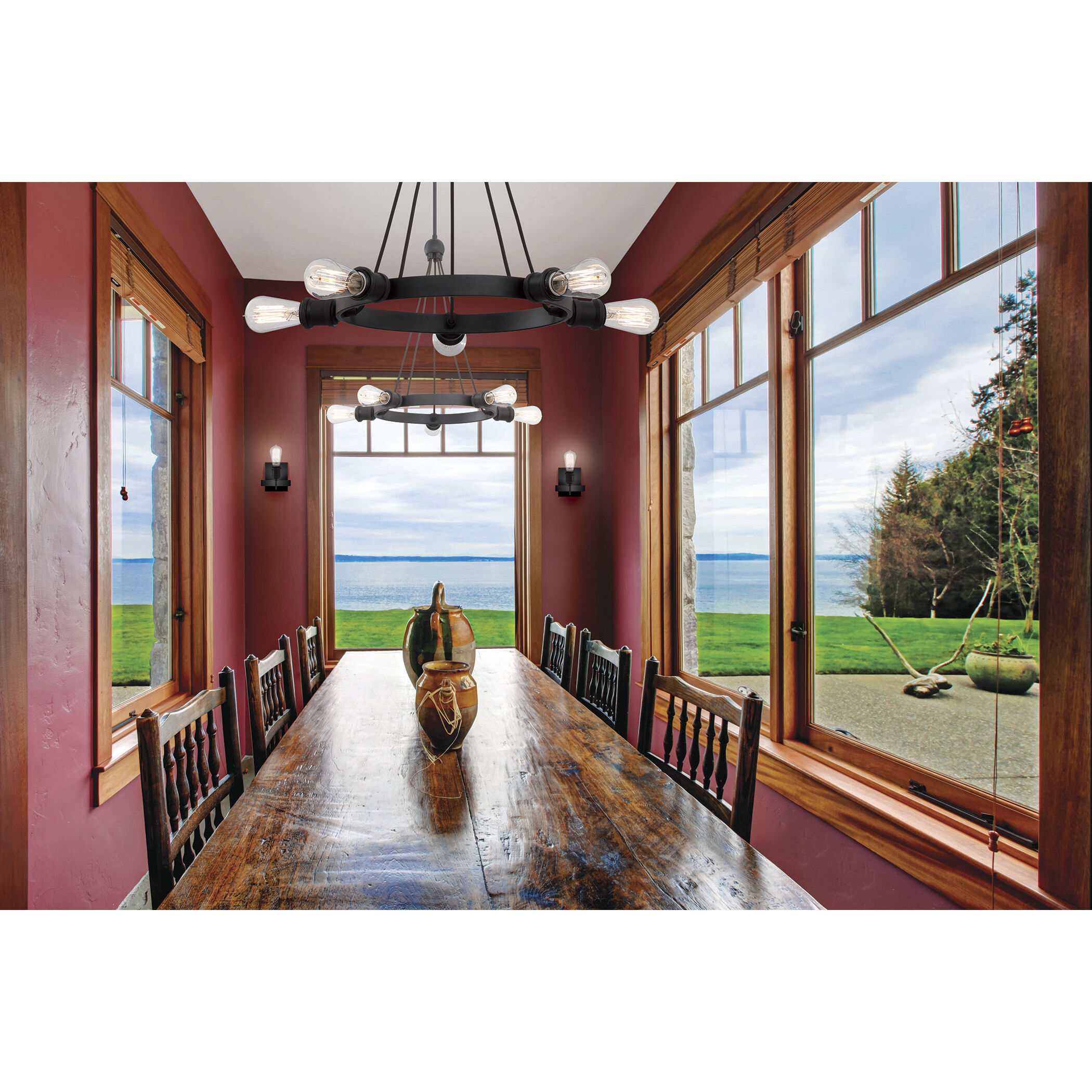 Paxton 5 Light 27.75 inch Aged Bronze Chandelier Ceiling Light