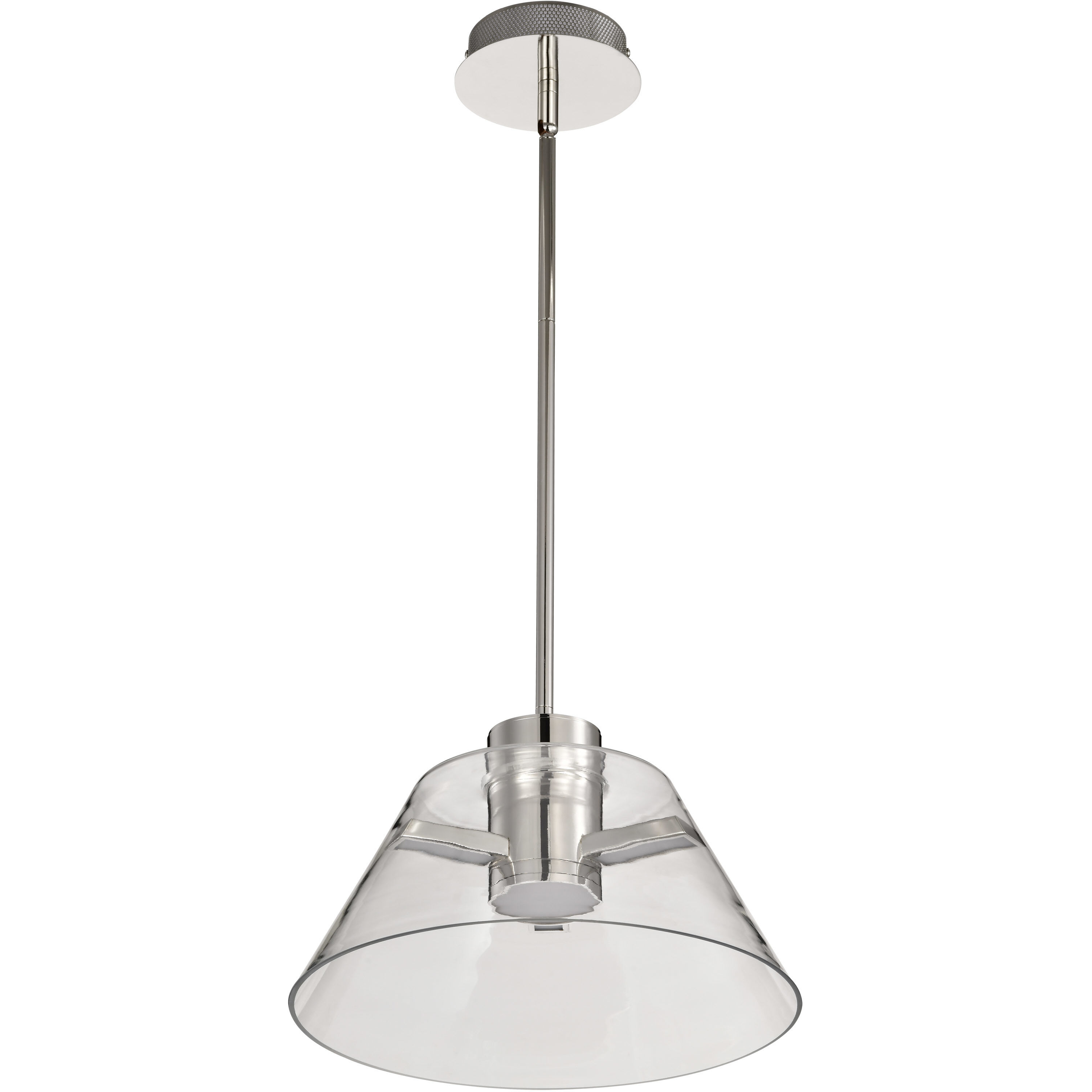 Edmond LED 13.63 inch Polished Nickel Pendant Ceiling Light