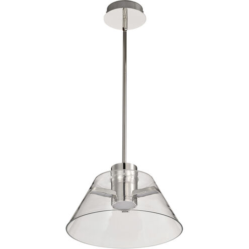 Edmond LED 13.63 inch Polished Nickel Pendant Ceiling Light