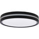 Brentwood LED 11.42 inch Matte Black Flush Mount with Night Light Ceiling Light