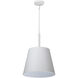 Alexis 1 Light 15 inch Matte White Pendant Ceiling Light