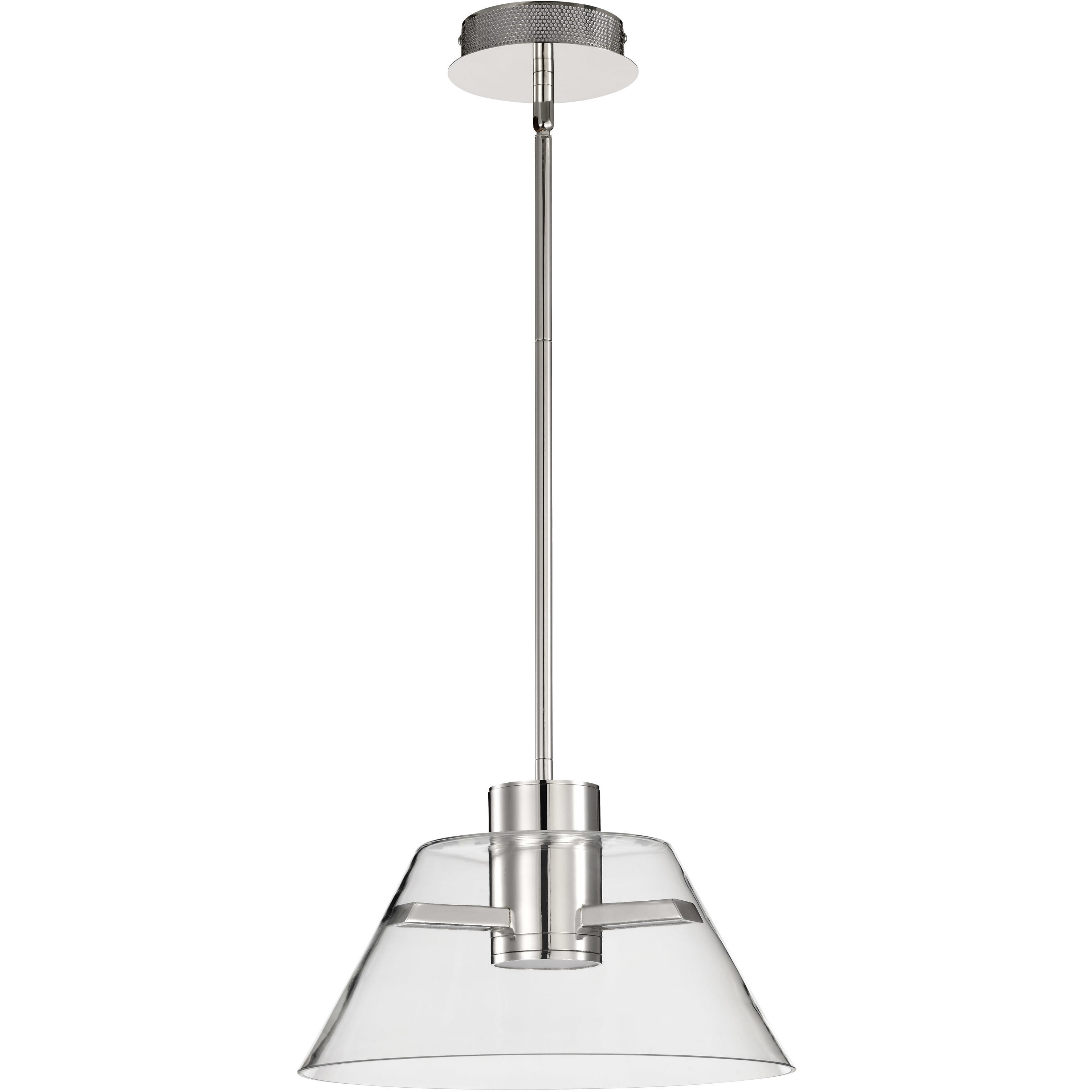 Edmond LED 13.63 inch Polished Nickel Pendant Ceiling Light