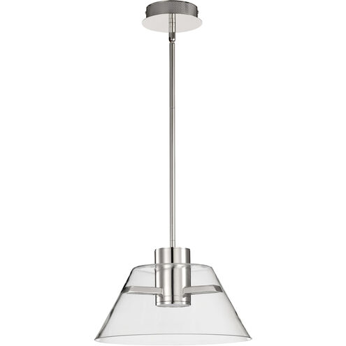 Edmond LED 13.63 inch Polished Nickel Pendant Ceiling Light