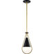 Admiral 1 Light 10 inch Matte Black Pendant Ceiling Light