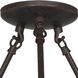 Brentwood 3 Light 15 inch Old Bronze Semi-Flush Ceiling Light