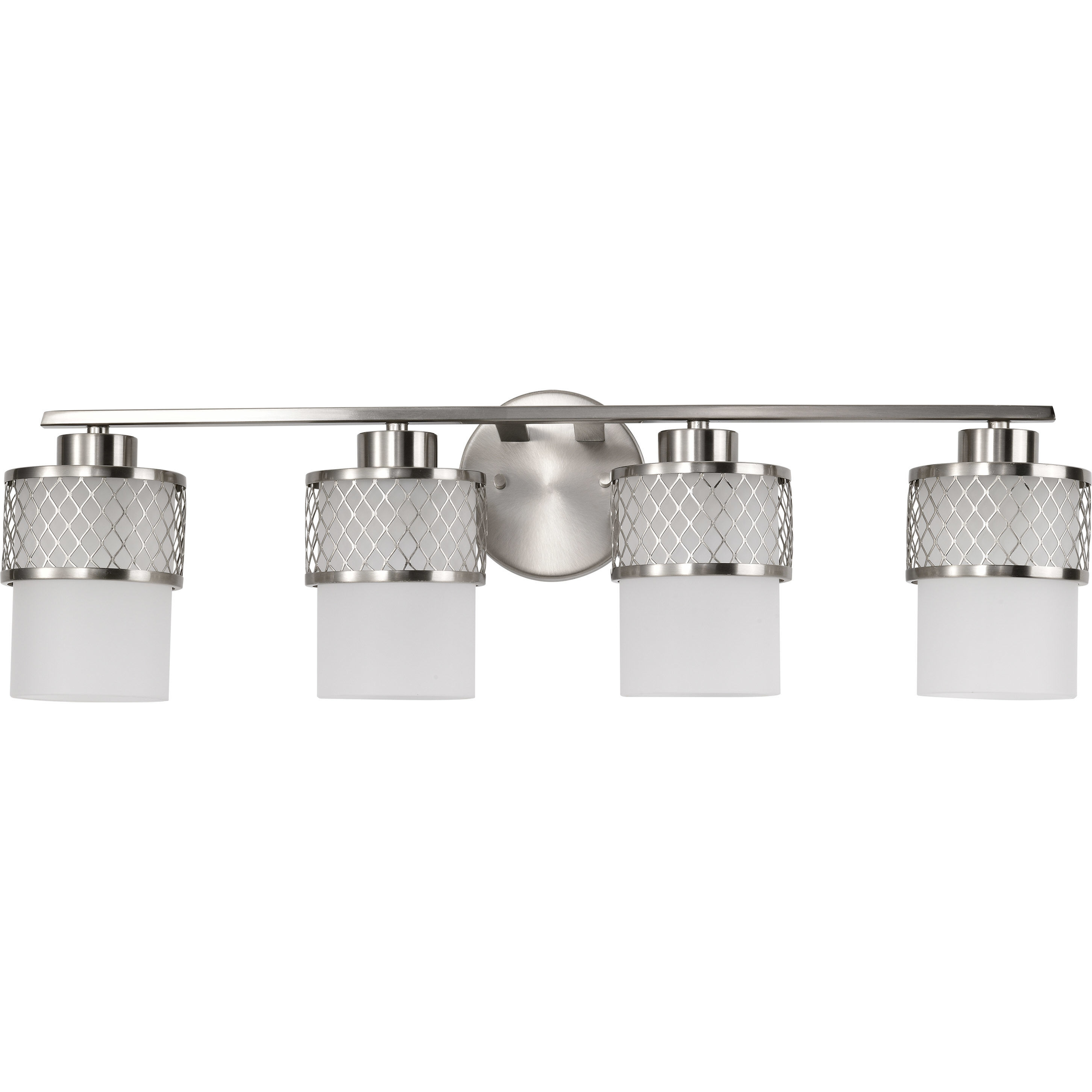 Fusion 4 Light 27 inch Brushed Nickel Vanity Light Wall Light