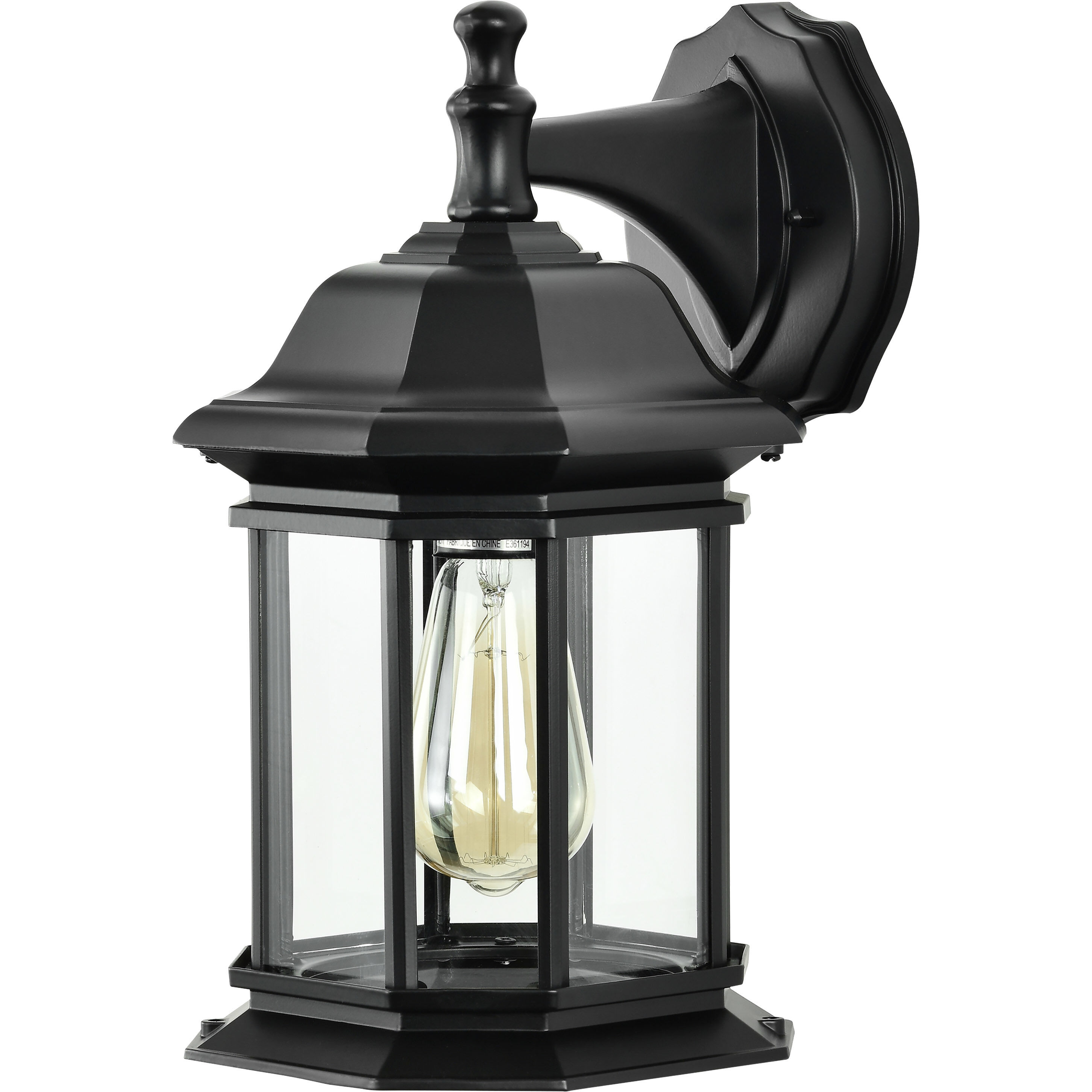 Hopkins 13 inch Matte Black Outdoor Wall Lantern, Large