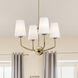 Cordello 4 Light 16 inch Vintage Brass Chandelier Ceiling Light