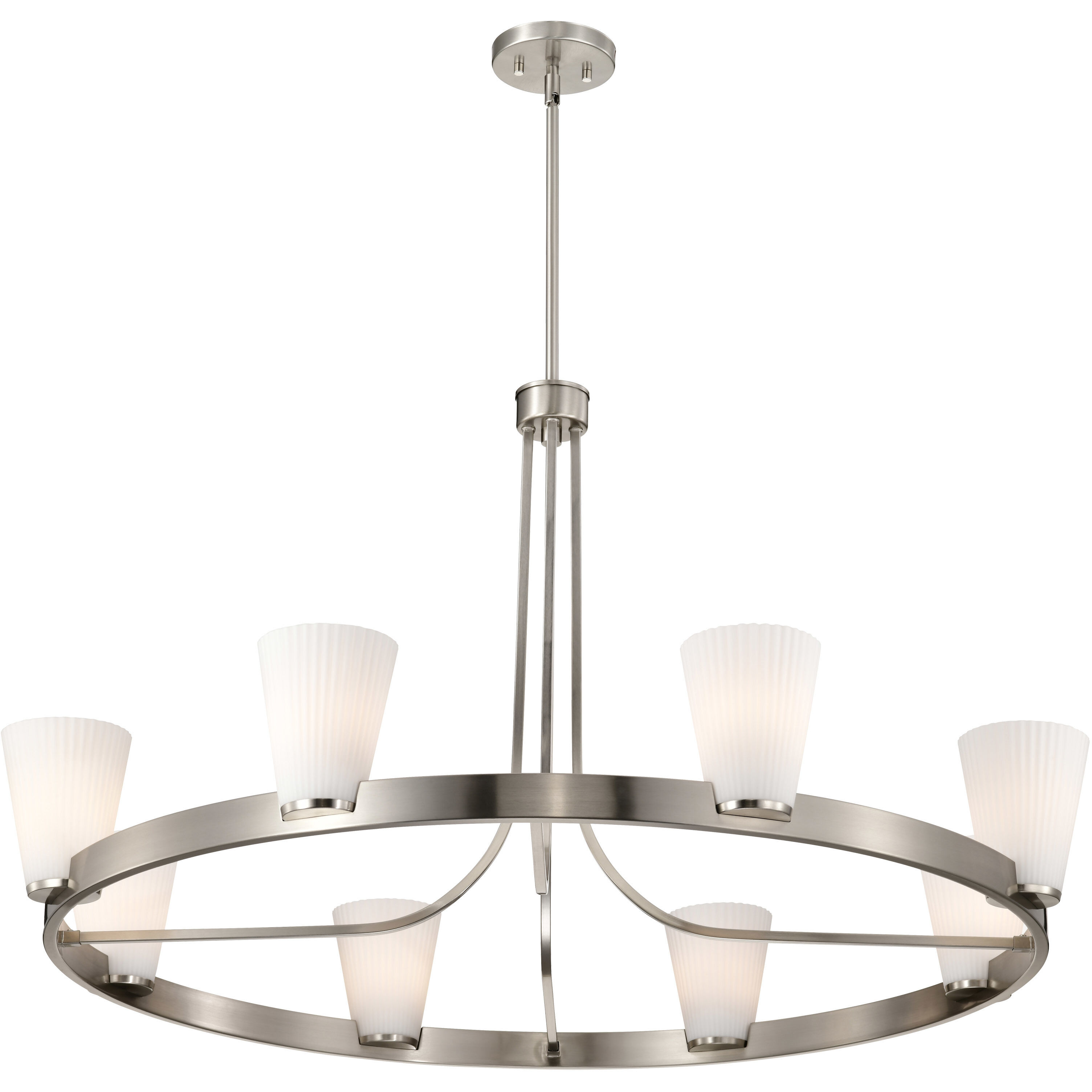 Royale 40 inch Brushed Nickel Chandelier Ceiling Light