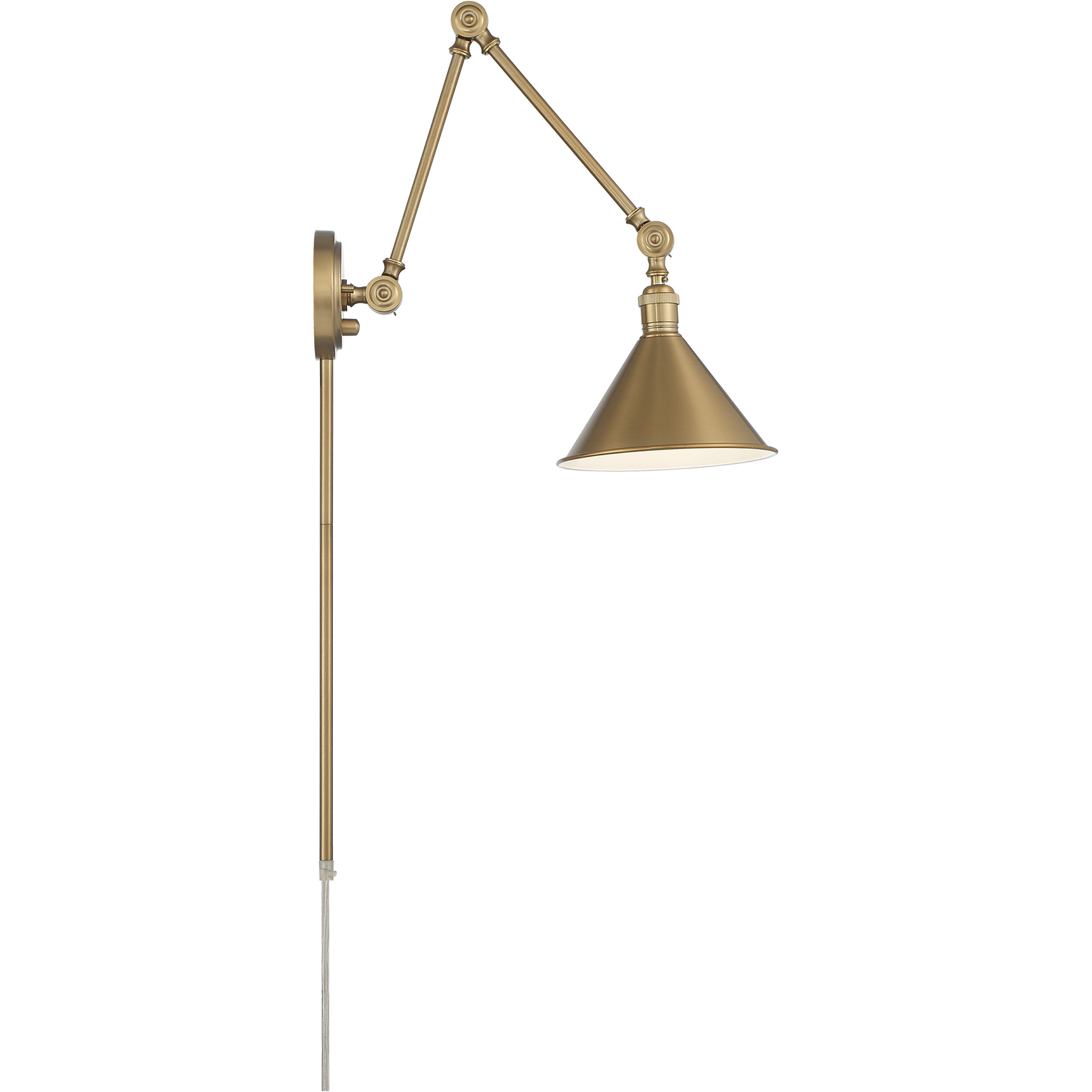 Delancey 27 inch 60.00 watt Burnished Brass Swing Arm Wall Wall Light