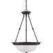 Signature 3 Light 15 inch Mahogany Bronze Pendant Ceiling Light