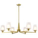 Lune 40 inch Vintage Brass Chandelier Ceiling Light