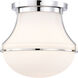 Valdora 1 Light 14 inch Polished Nickel Flush Mount Ceiling Light