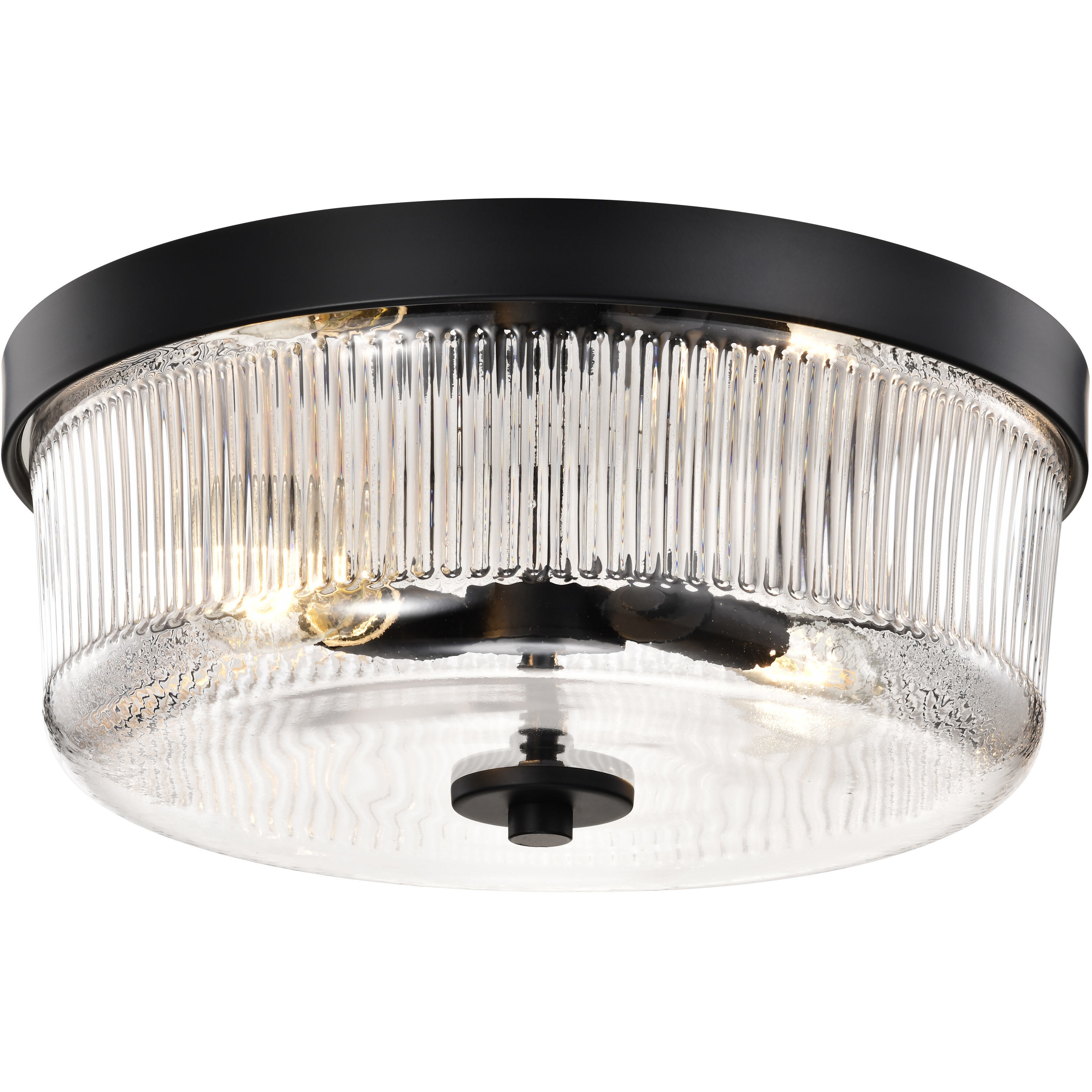Grayson 13.5 inch Matte Black Flush Mount Ceiling Light