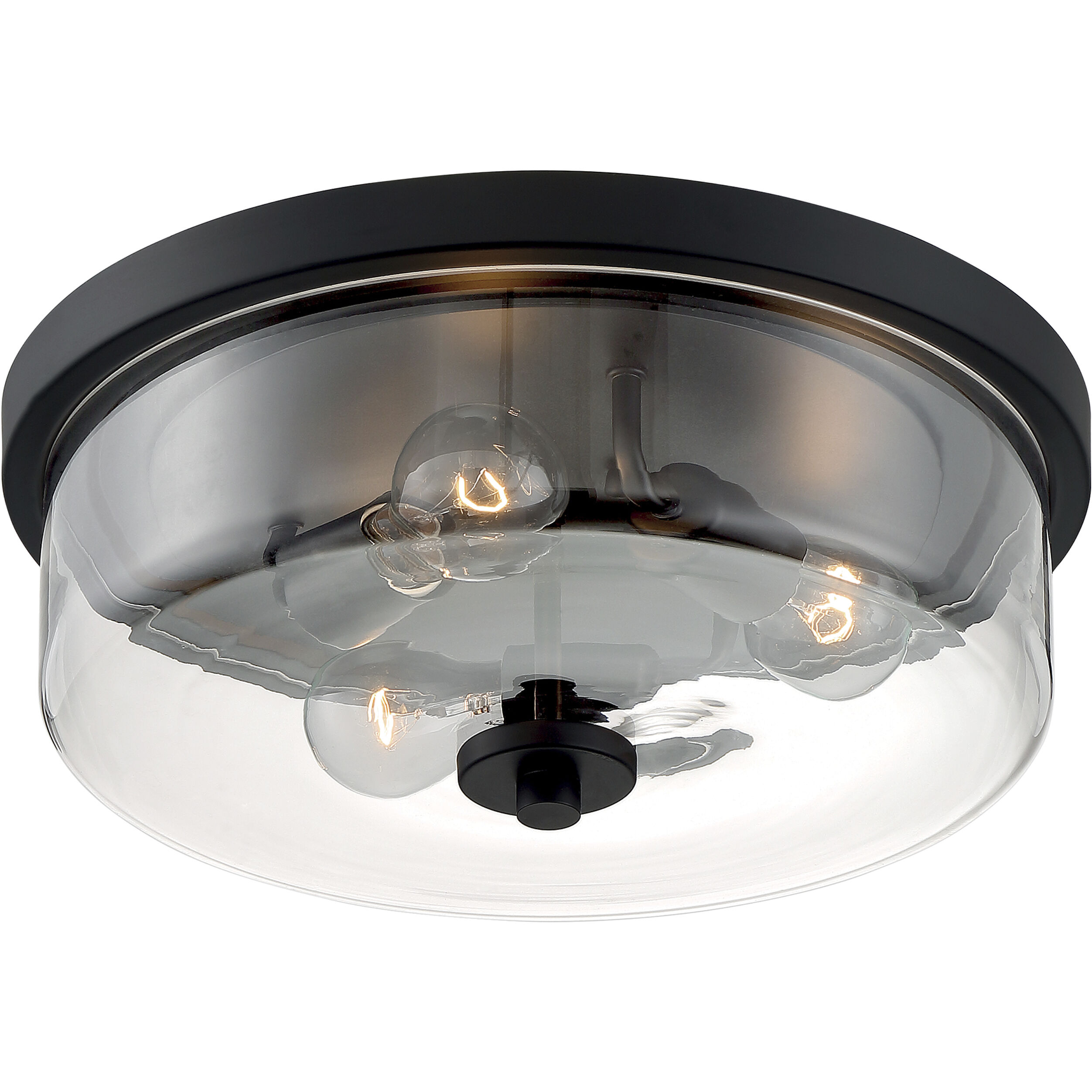 Sommerset 3 Light 15 inch Matte Black Flush Mount Fixture Ceiling Light