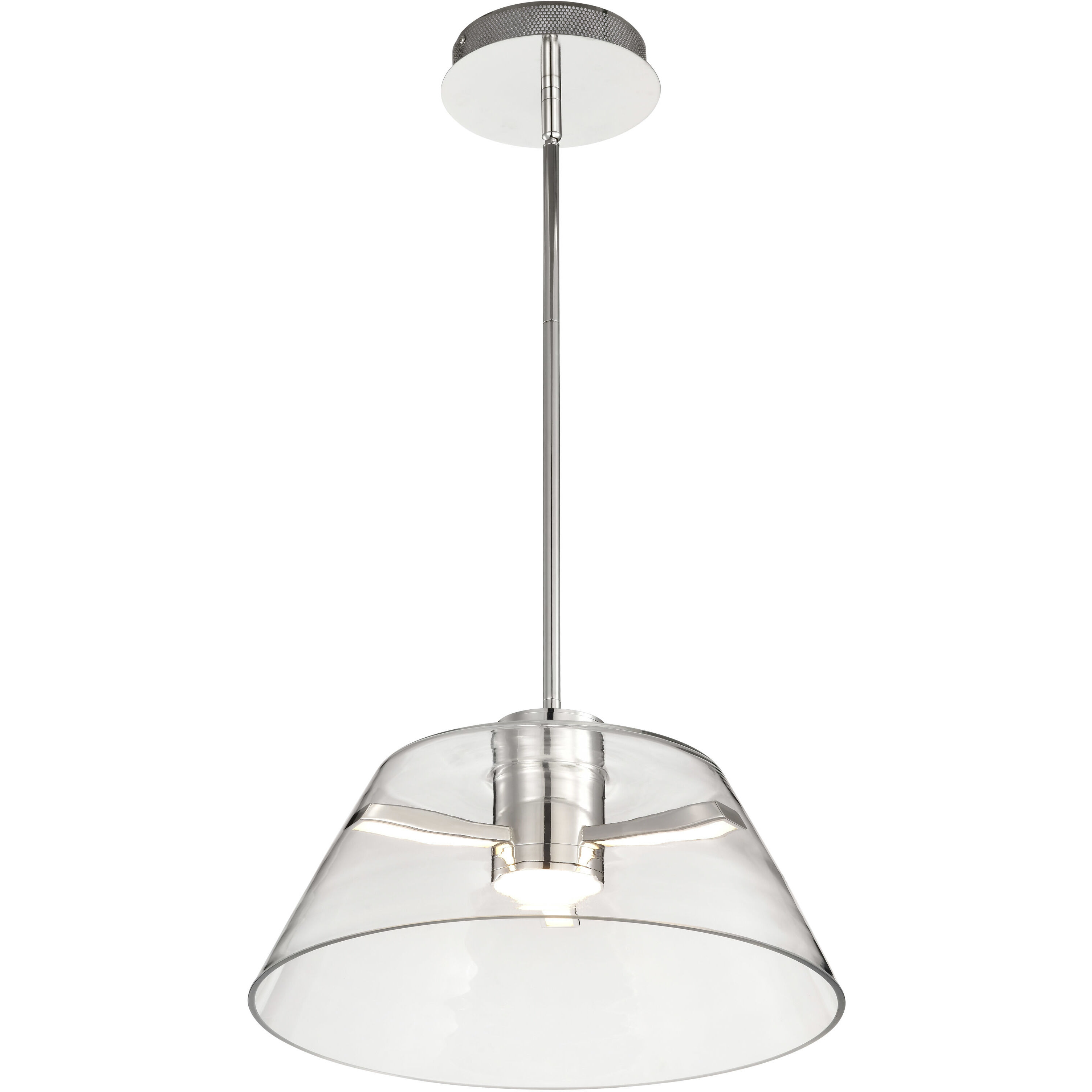 Edmond LED 17 inch Polished Nickel Pendant Ceiling Light