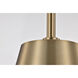 Alexis 1 Light 11 inch Burnished Brass and Gold Pendant Ceiling Light