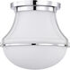 Valdora 1 Light 14 inch Polished Nickel Flush Mount Ceiling Light