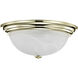 Brentwood 3 Light 15 inch Polished Brass Flush Mount Ceiling Light