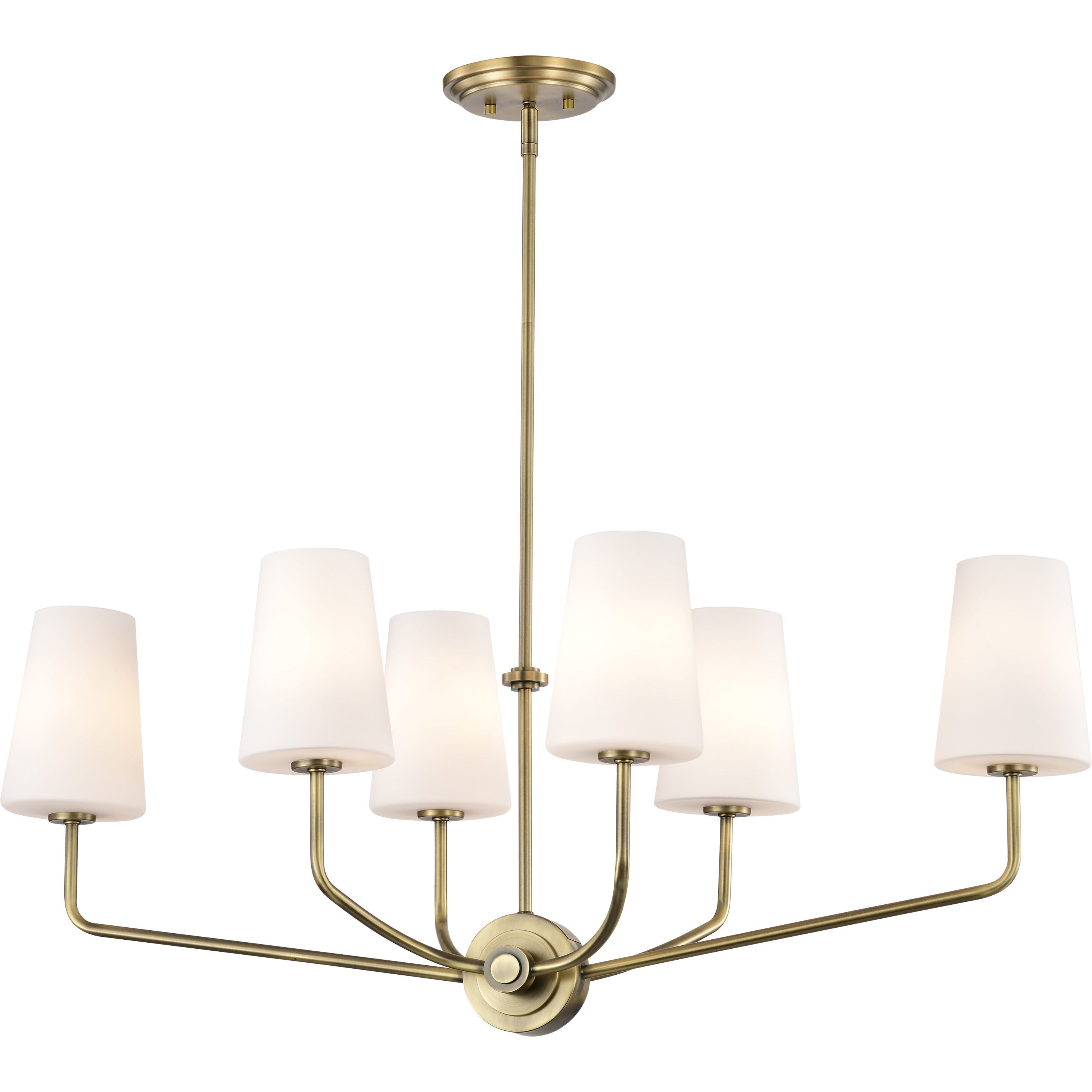 Cordello 18 inch Vintage Brass Island Pendant Ceiling Light