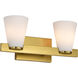 Royale 14.63 inch Burnished Brass Vanity Wall Light