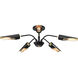 Marc 5 Light 28.5 inch Matte Black Chandelier Ceiling Light