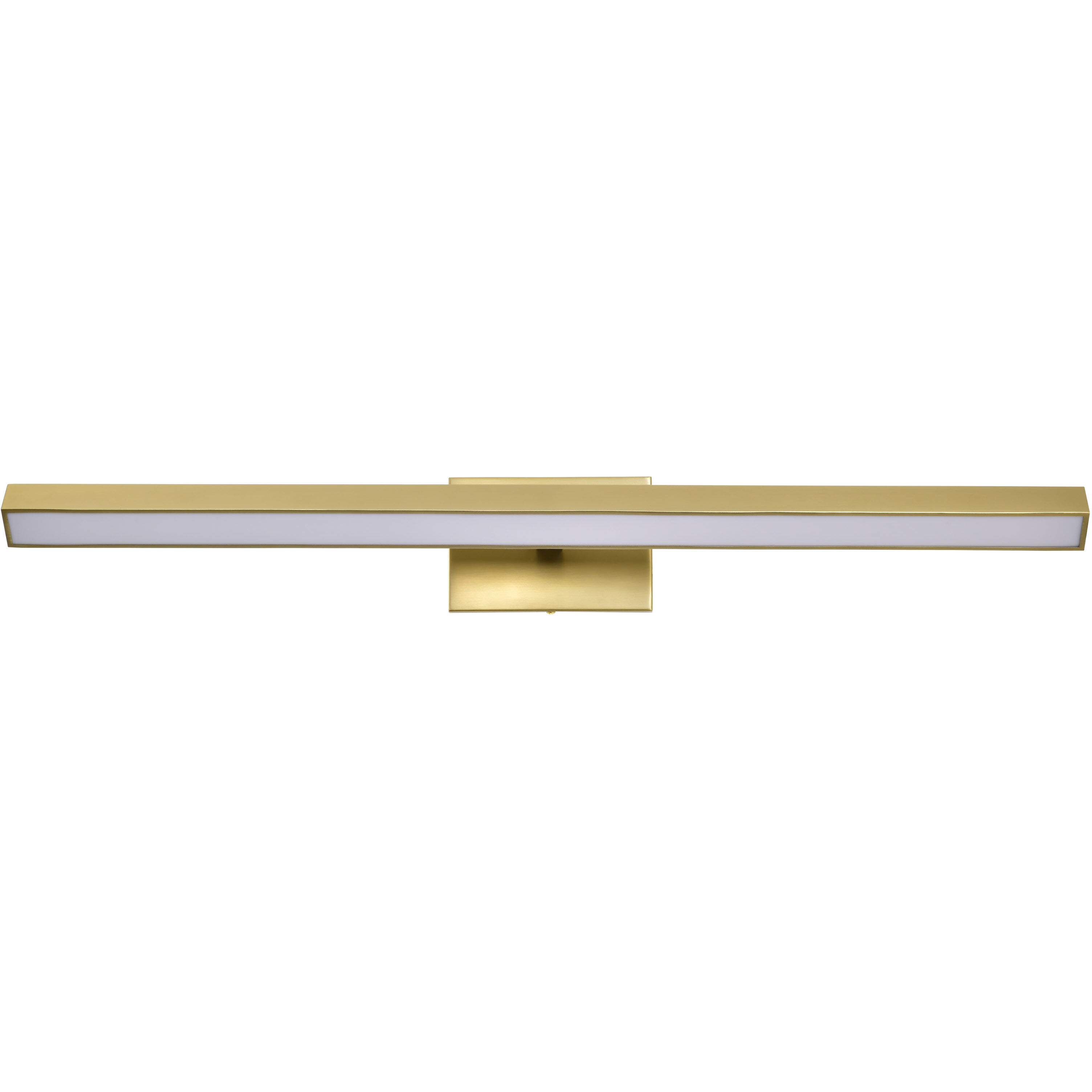 Mila LED 35.8 inch Vintage Brass Vanity Wall Light