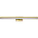 Mila LED 35.8 inch Vintage Brass Vanity Wall Light