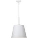 Alexis 1 Light 15 inch Matte White Pendant Ceiling Light