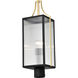 Holden 24.38 inch Black and Gold Outdoor Post Light