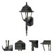 Briton 1 Light 18 inch Textured Black Outdoor Wall Lantern