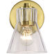 Gianna 5.5 inch Vintage Brass Vanity Wall Light