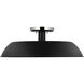 Colony 1 Light 20 inch Matte Black/Polished Nickel Semi Flush Ceiling Light