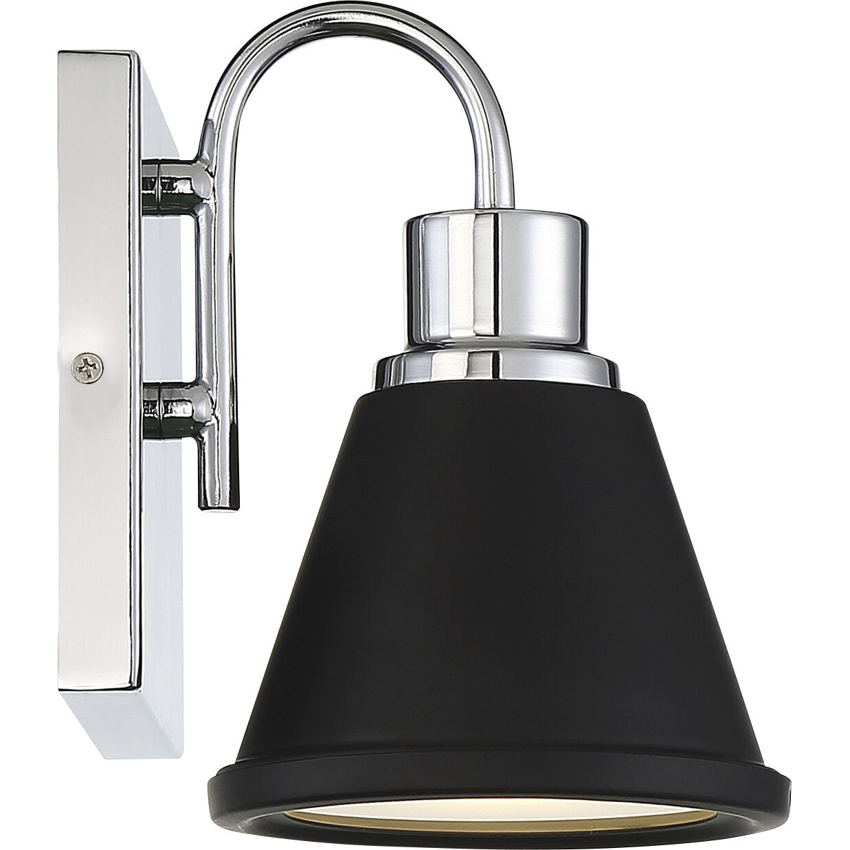 Bette LED 6.13 inch Polished Nickel and Matte Black Vanity Light Wall Light