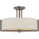 Gemini 3 Light 18.38 inch Hazel Bronze and Khaki Semi Flush Mount Ceiling Light