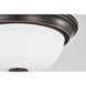 Brentwood LED 13 inch Mahogany Bronze LED Flush Mount Ceiling Light