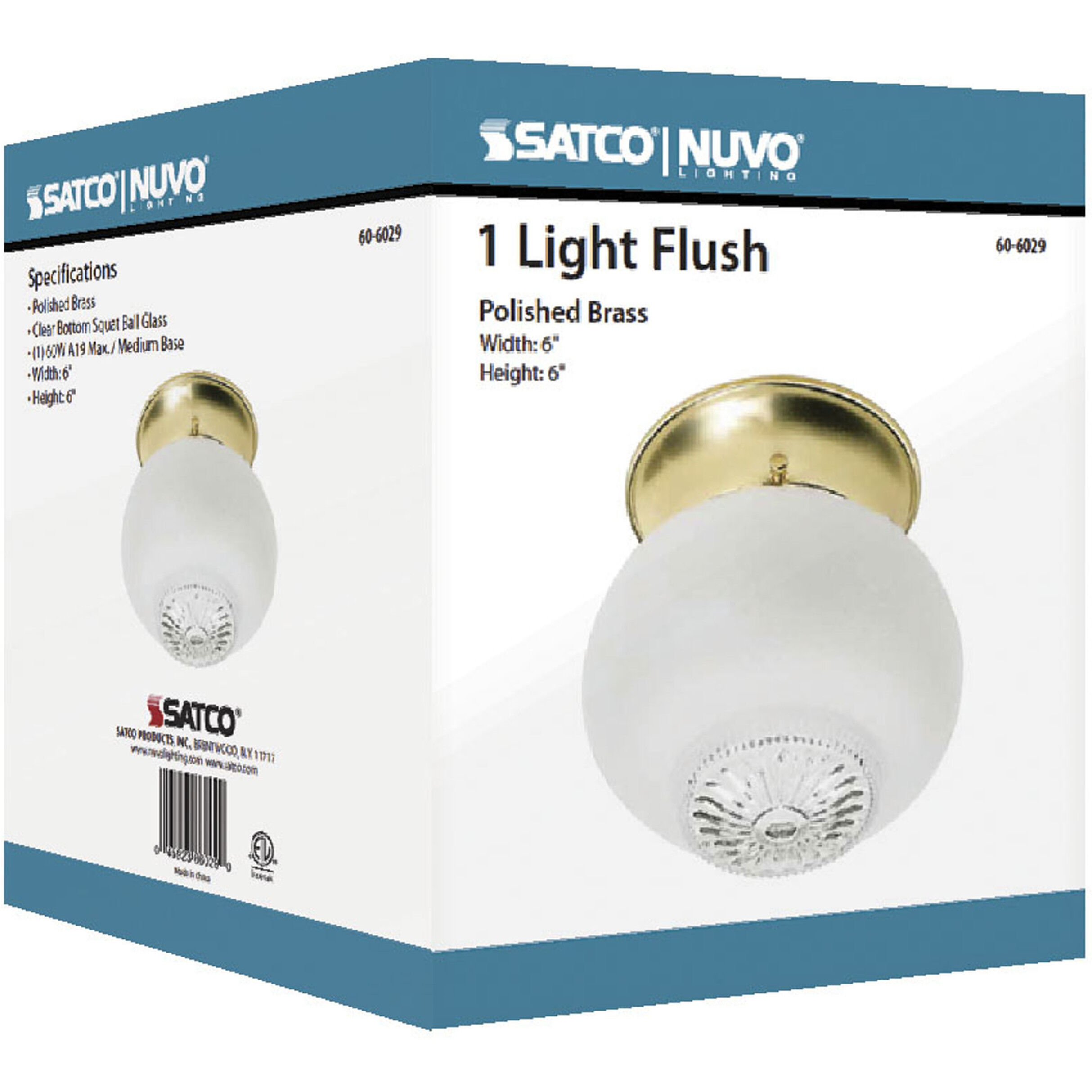 Brentwood 1 Light 5 inch Polished Brass Flush Mount Ceiling Light