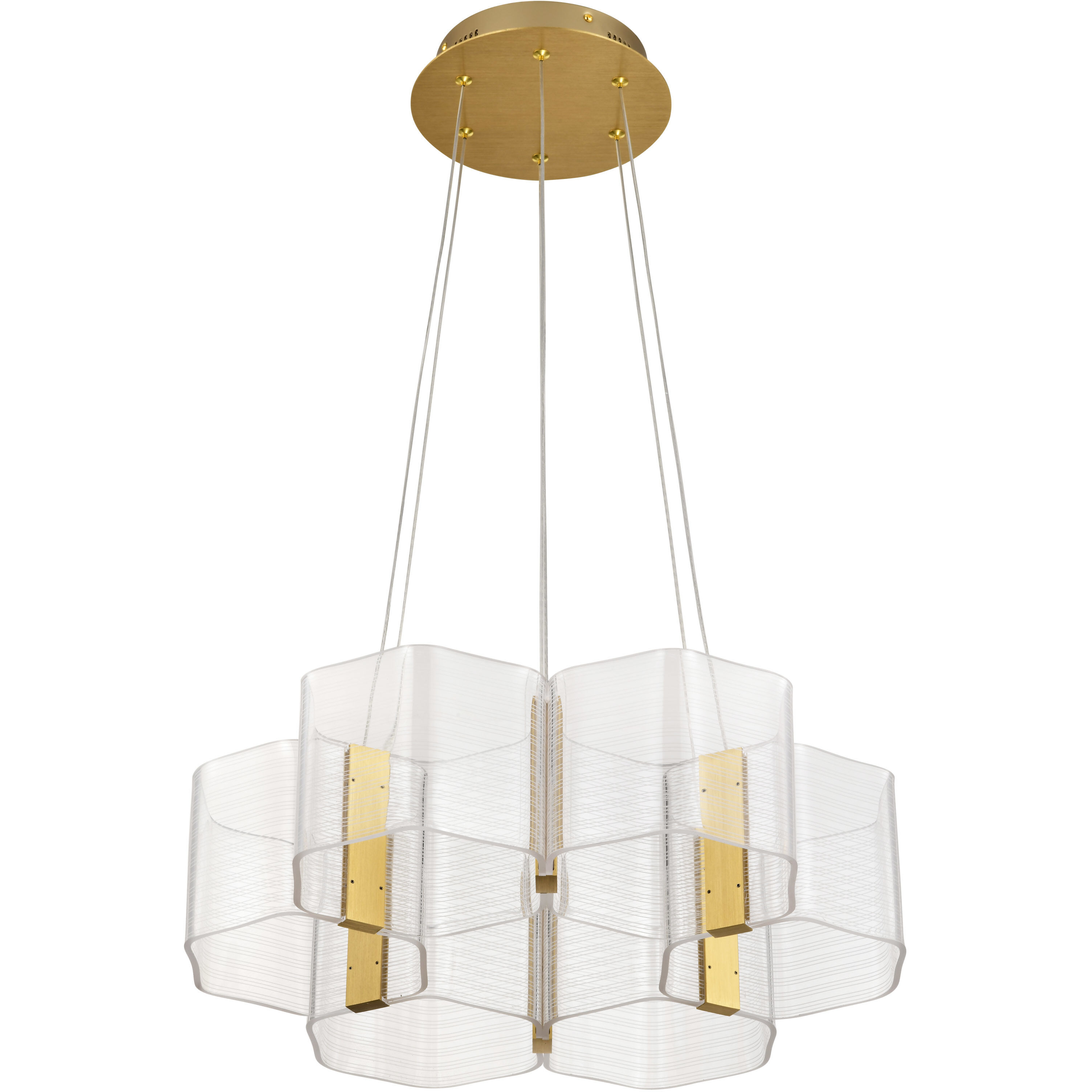 Kenzo LED 20.5 inch Polished Anodized Bronze Chandelier Ceiling Light