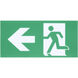 Running Man LED 19.74 inch Brushed Aluminum Exit & Emergency Ceiling Light