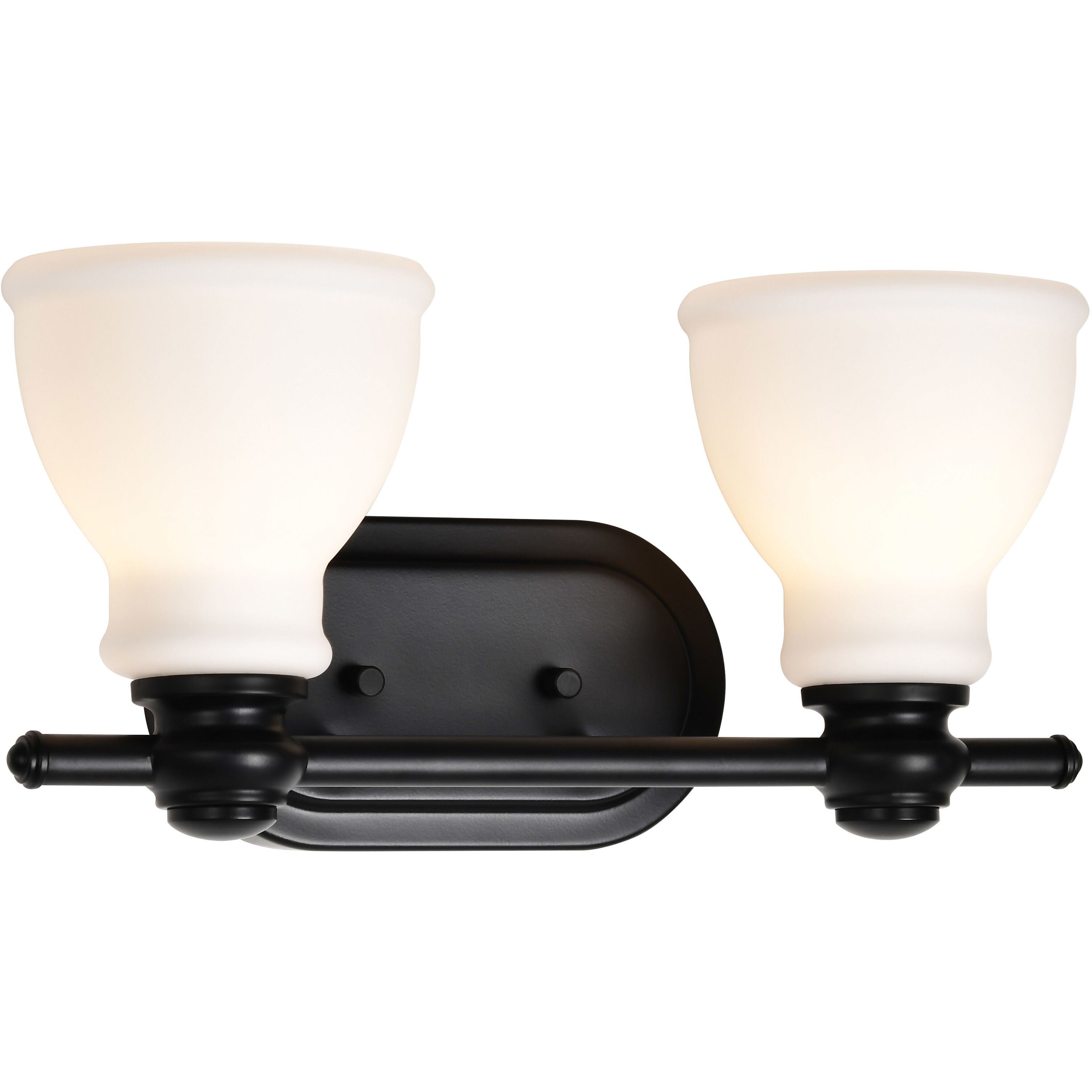 Russel 2 Light 14.75 inch Matte Black Vanity Light Wall Light