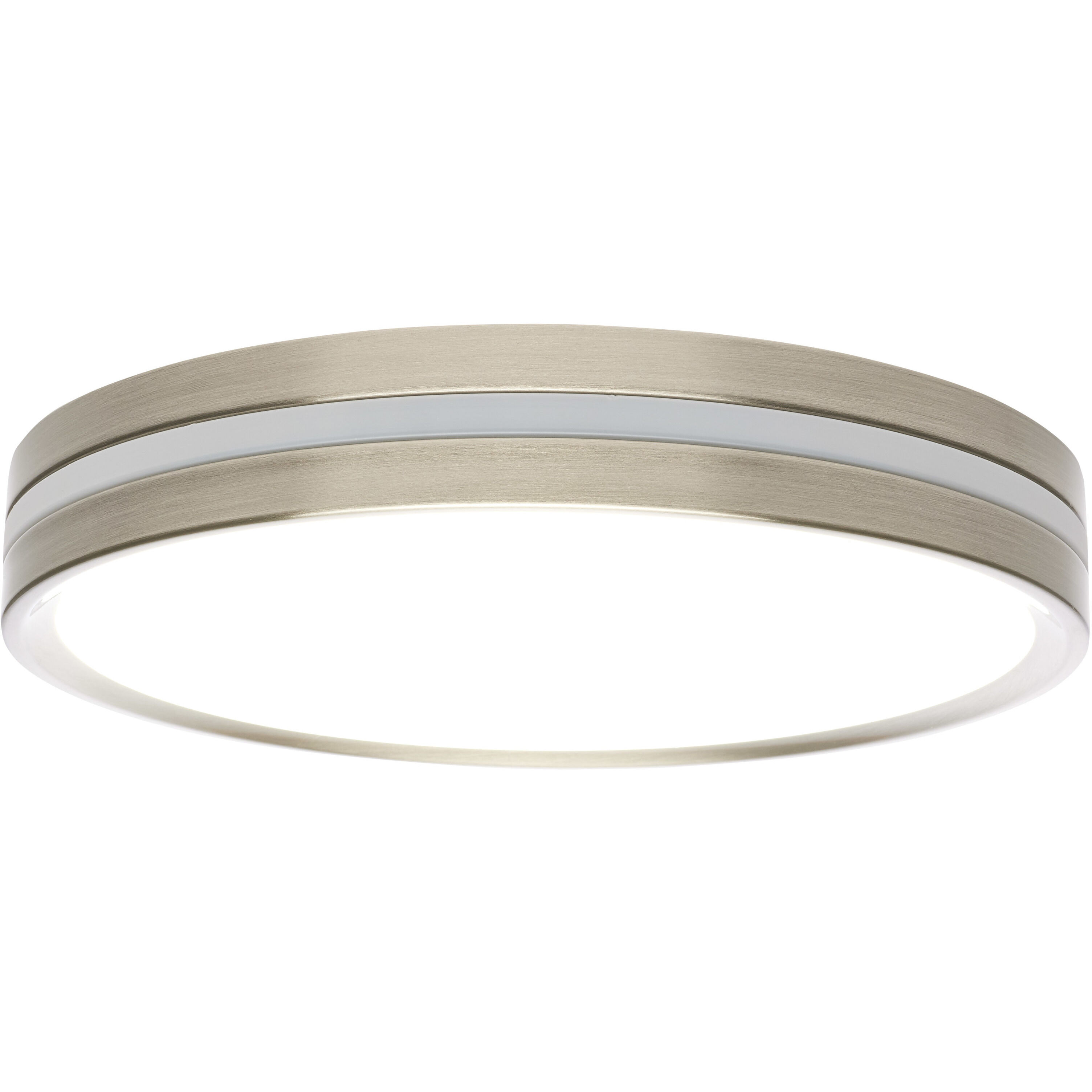 Brentwood LED 11.42 inch Brushed Nickel Flush Mount with Night Light Ceiling Light