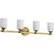 Solara 32.63 inch Natural Brass Vanity Wall Light
