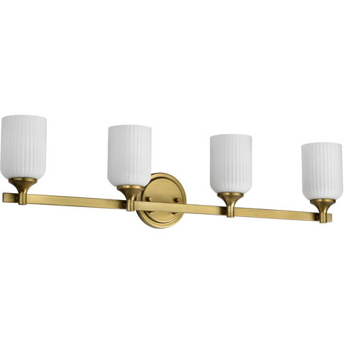 Solara 32.63 inch Natural Brass Vanity Wall Light