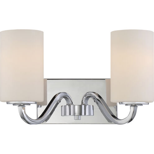 Willow 2 Light 14 inch Polished Nickel Vanity Light Wall Light