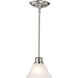 Empire 1 Light 7 inch Brushed Nickel Mini Pendant Ceiling Light