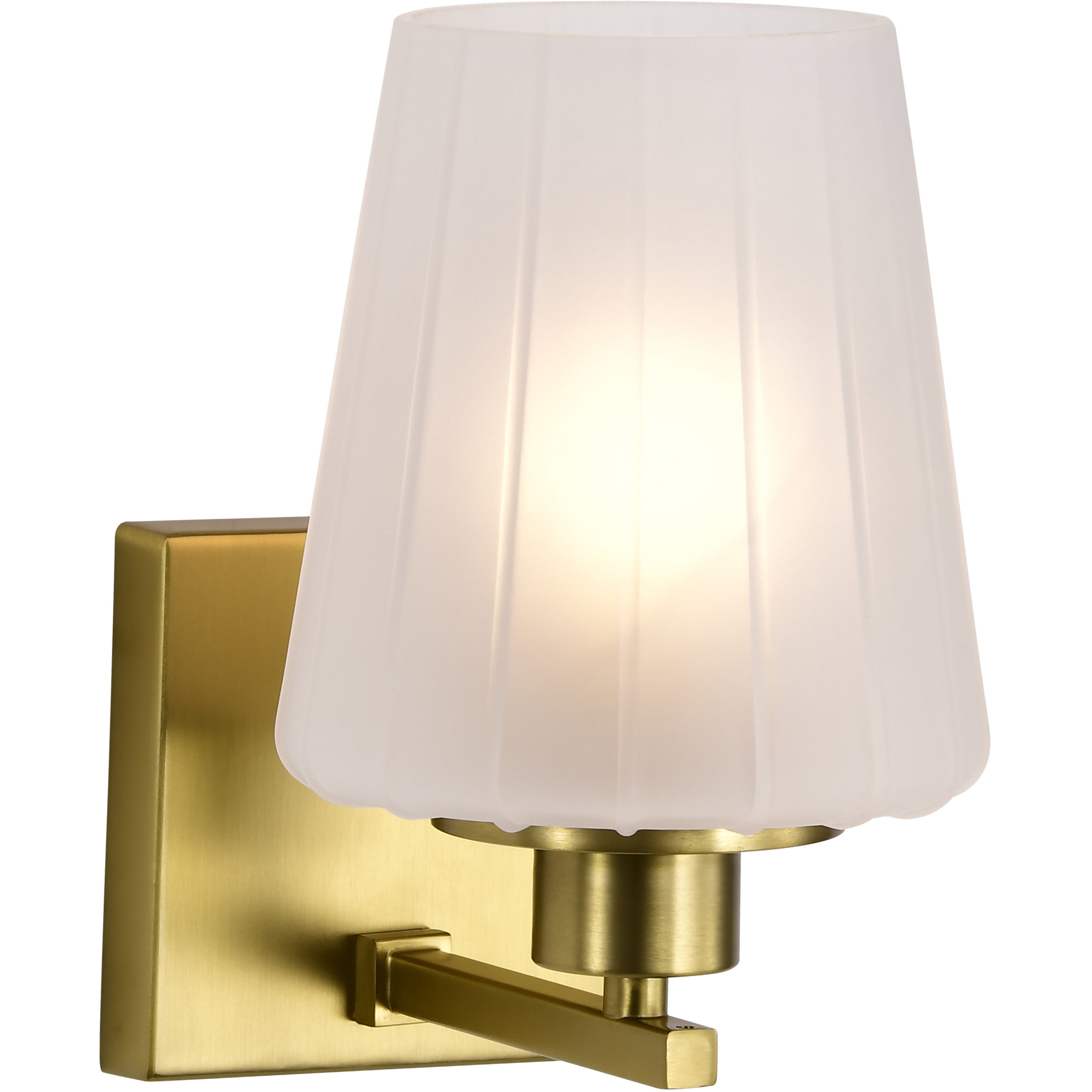 Lune 5.25 inch Vintage Brass Vanity Wall Light