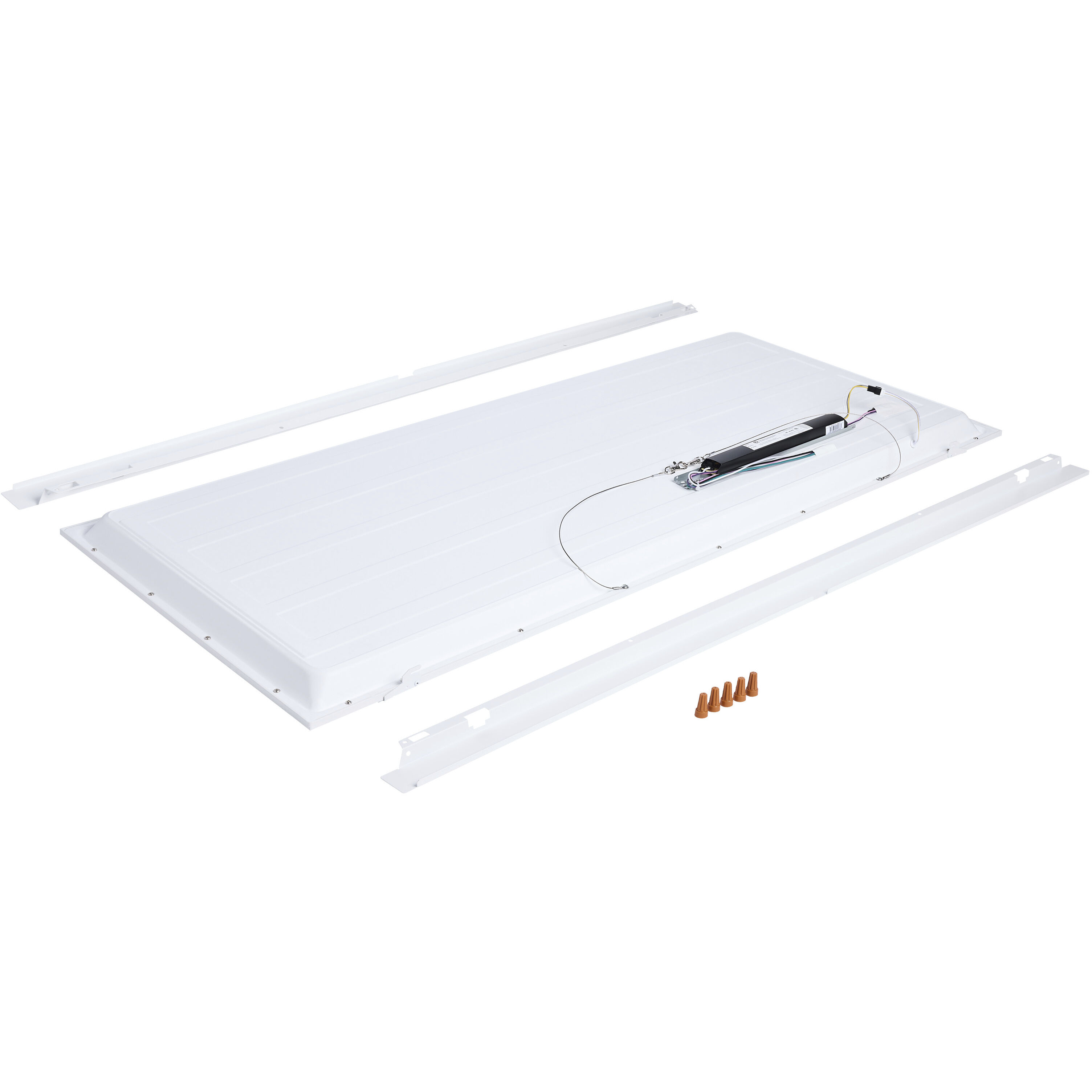 Brentwood LED 23.82 inch Matte White Flat Panel Ceiling Light, Backlit