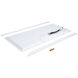 Brentwood LED 23.82 inch Matte White Flat Panel Ceiling Light, Backlit