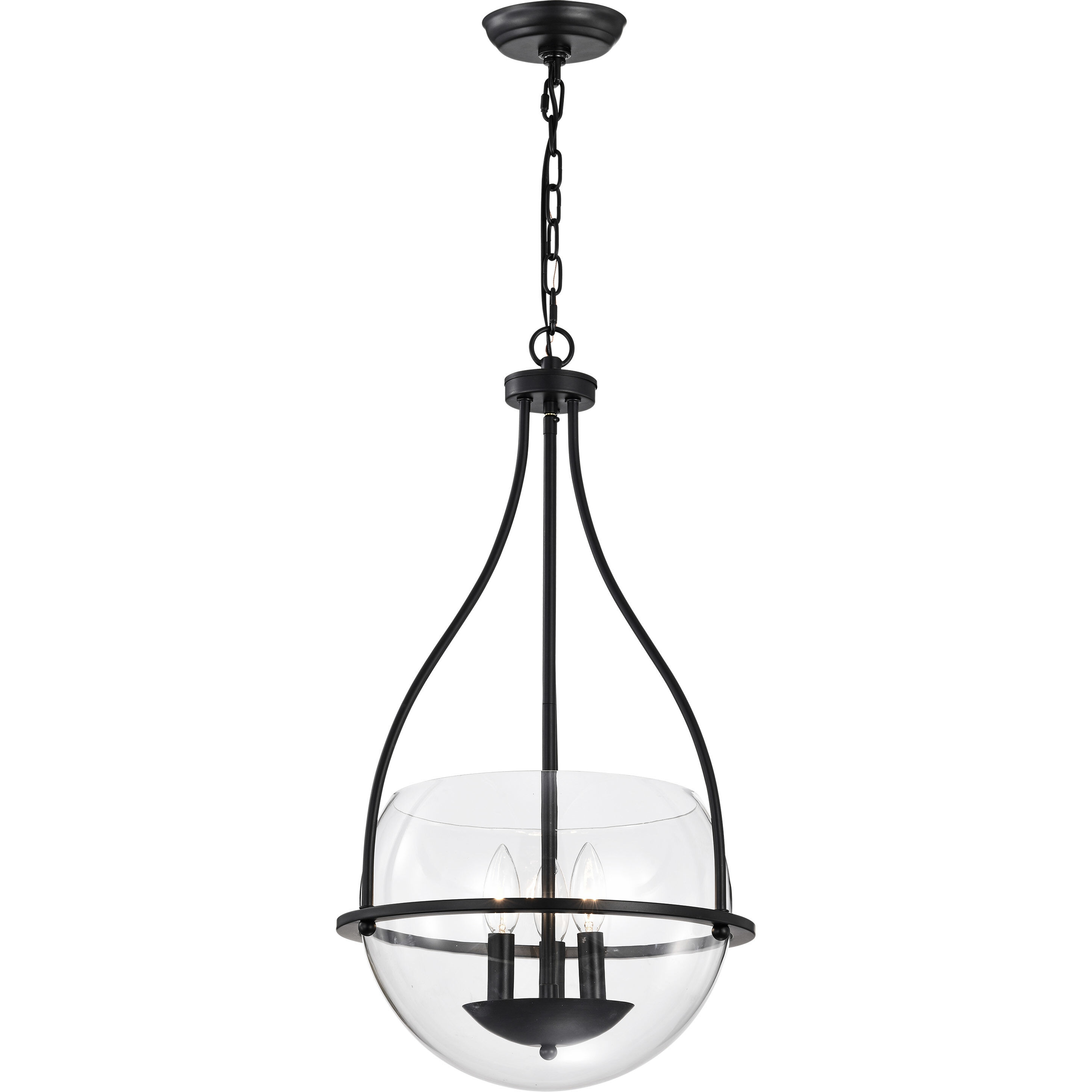 Amado 3 Light 14 inch Matte Black Pendant Ceiling Light