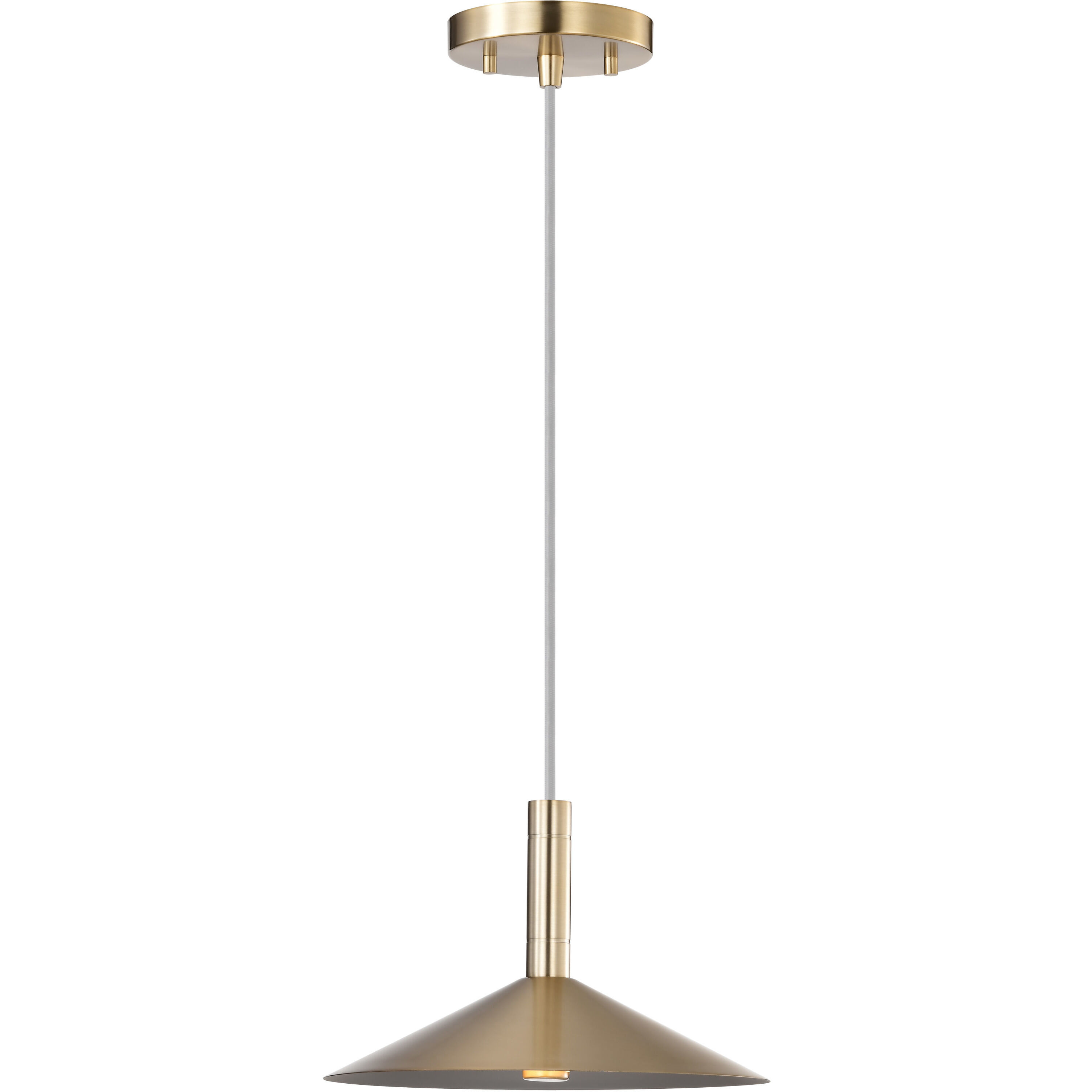 Corrine LED 9.88 inch Burnished Brass Pendant Ceiling Light